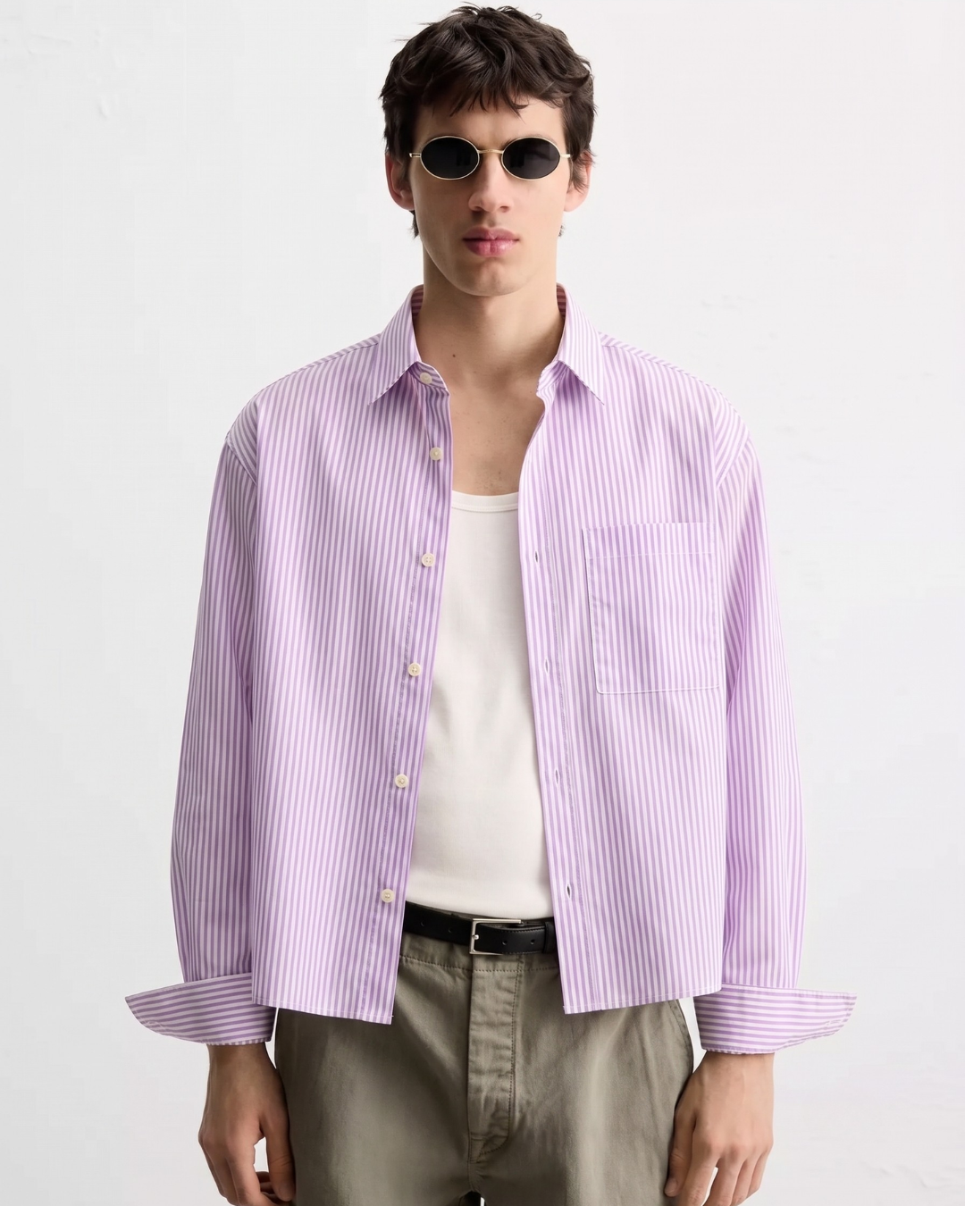 Lavender BE Stripe Box Shirt