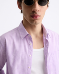 Lavender BE Stripe Box Shirt