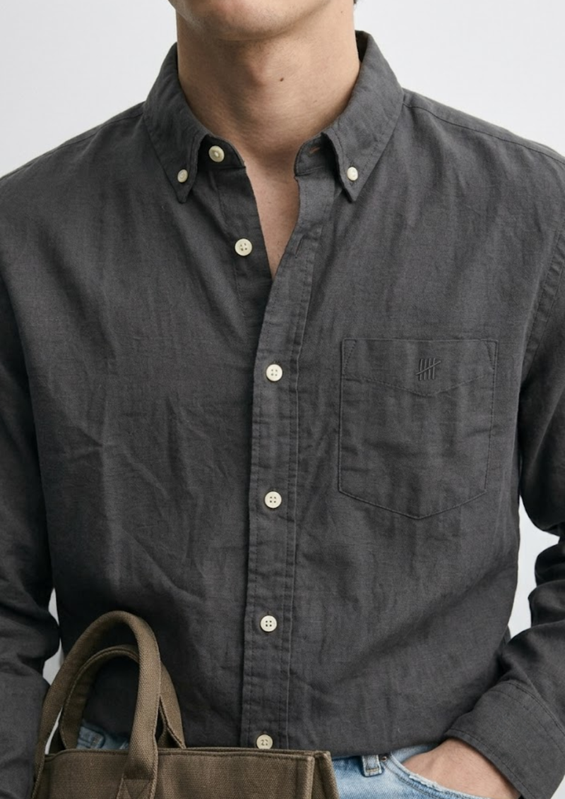 Cotton Linen Shirt - GREY