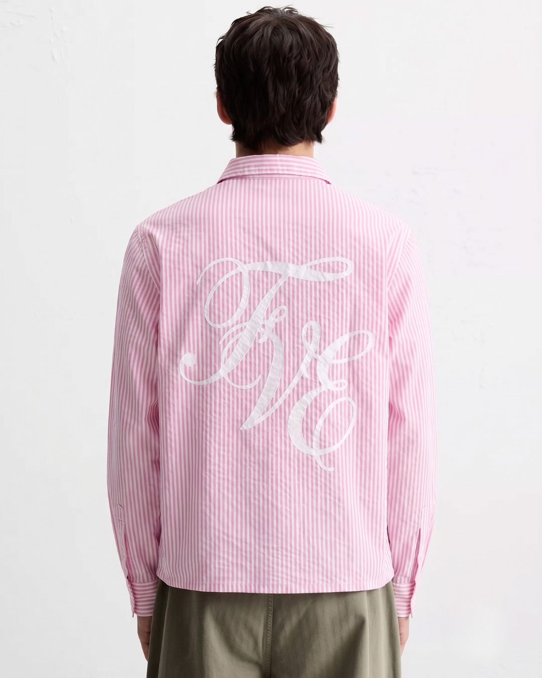 Script-Back Pink Overshirt.