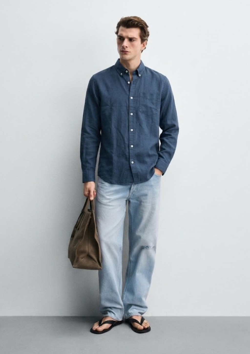 Cotton Linen Shirt - Harbor