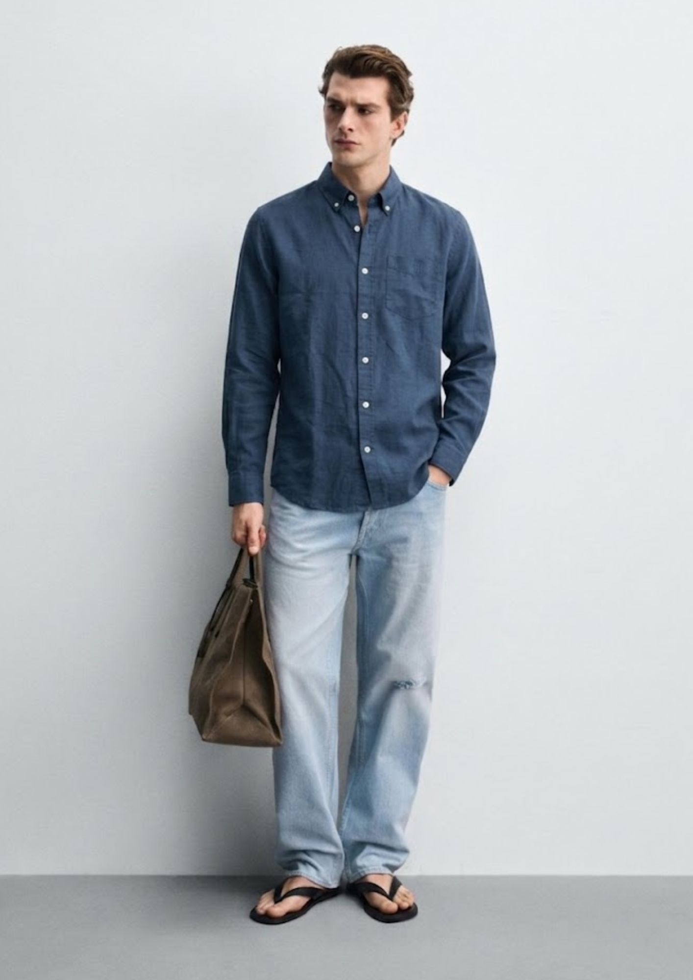 Cotton Linen Shirt - Harbor