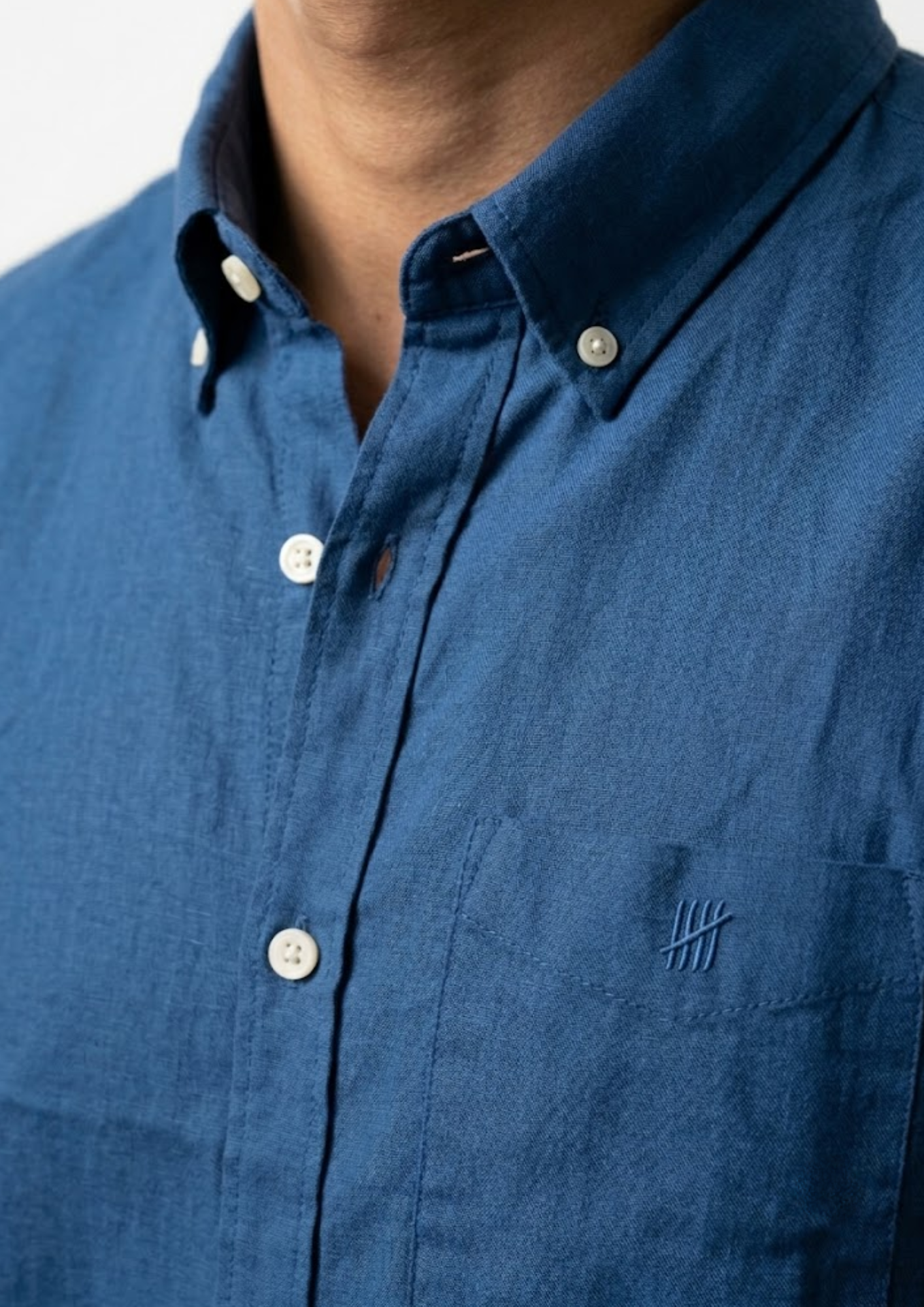Cotton Linen Shirt - Harbor