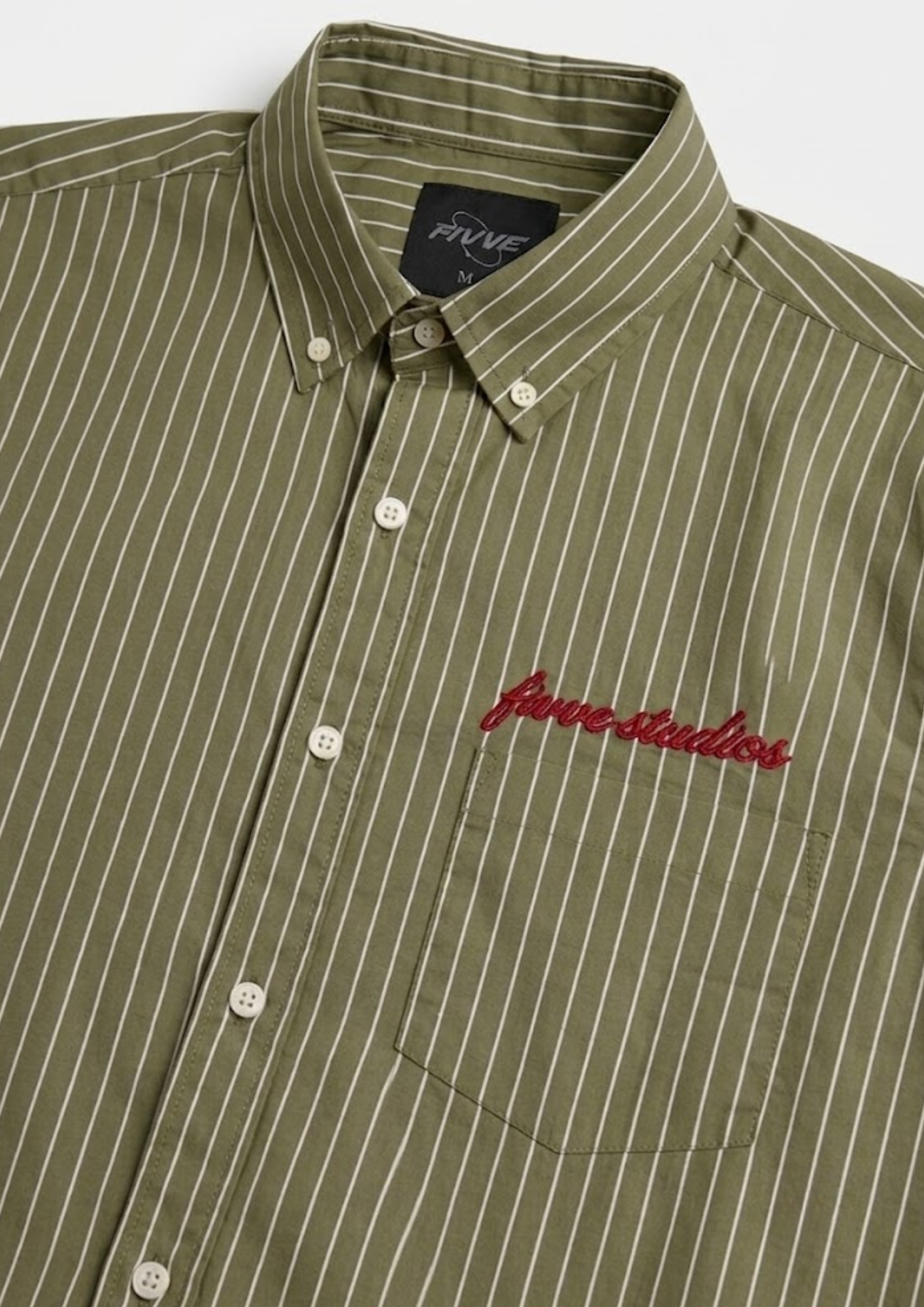 "The Studio" Olive Stripe