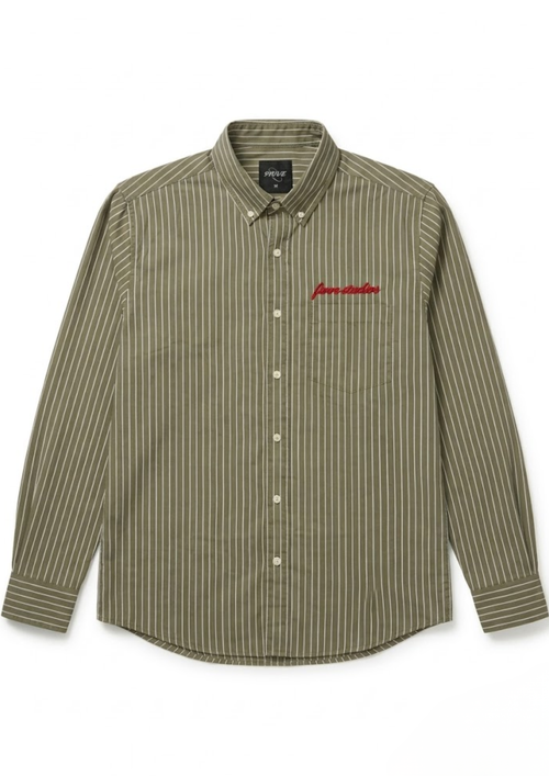 "The Studio" Olive Stripe