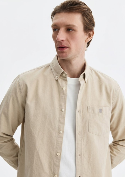 Beige Oxford Shirt